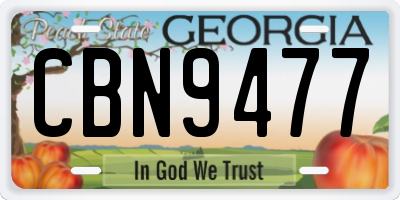 GA license plate CBN9477