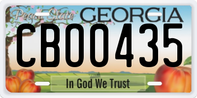 GA license plate CBO0435