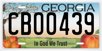 GA license plate CBO0439
