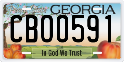 GA license plate CBO0591