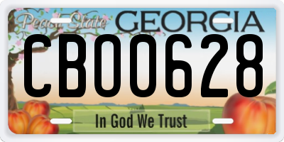 GA license plate CBO0628