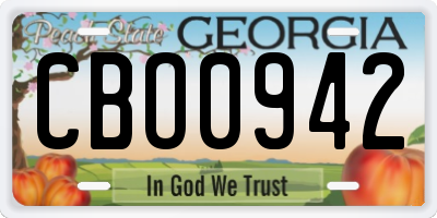 GA license plate CBO0942