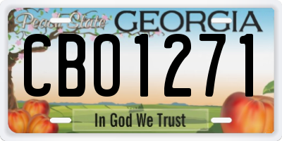 GA license plate CBO1271