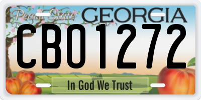 GA license plate CBO1272