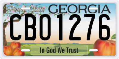 GA license plate CBO1276