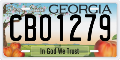 GA license plate CBO1279