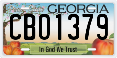 GA license plate CBO1379