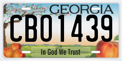 GA license plate CBO1439