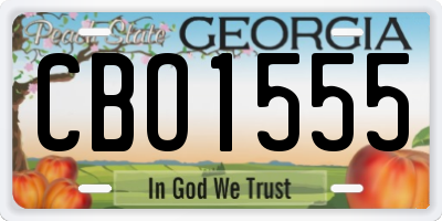 GA license plate CBO1555