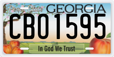 GA license plate CBO1595