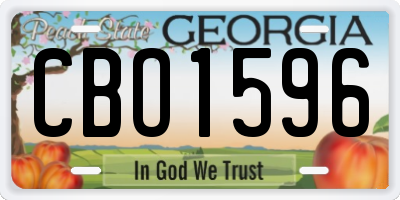 GA license plate CBO1596