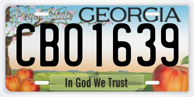 GA license plate CBO1639