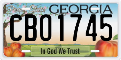 GA license plate CBO1745