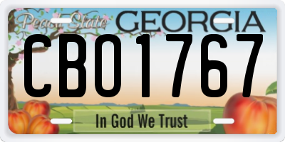 GA license plate CBO1767