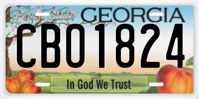 GA license plate CBO1824