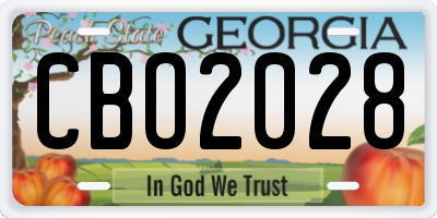 GA license plate CBO2028