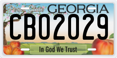 GA license plate CBO2029