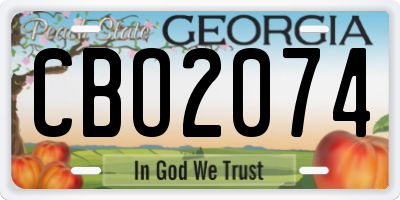GA license plate CBO2074