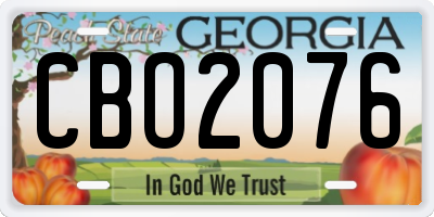 GA license plate CBO2076