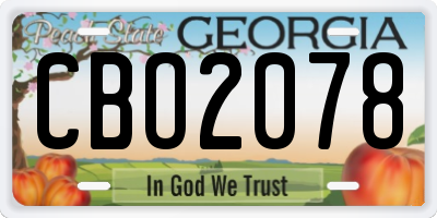 GA license plate CBO2078