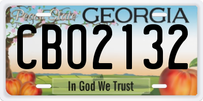 GA license plate CBO2132