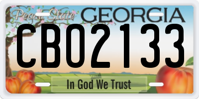 GA license plate CBO2133