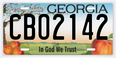 GA license plate CBO2142