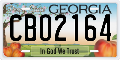 GA license plate CBO2164