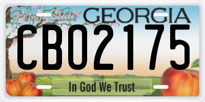GA license plate CBO2175