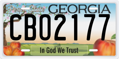 GA license plate CBO2177
