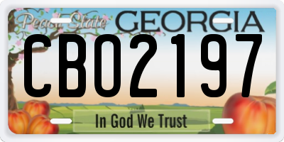 GA license plate CBO2197