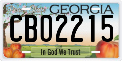 GA license plate CBO2215