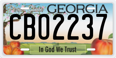GA license plate CBO2237