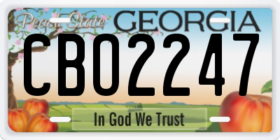 GA license plate CBO2247