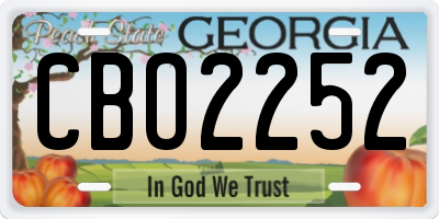 GA license plate CBO2252