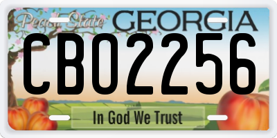 GA license plate CBO2256