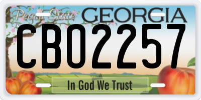 GA license plate CBO2257
