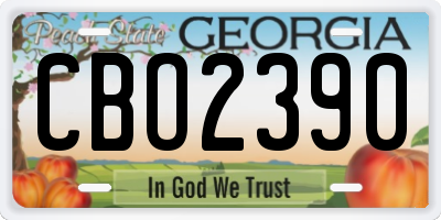 GA license plate CBO2390