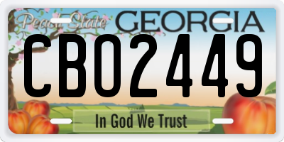 GA license plate CBO2449