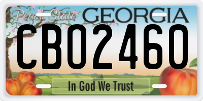 GA license plate CBO2460