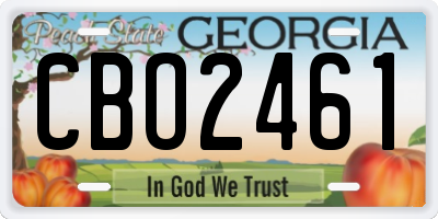 GA license plate CBO2461