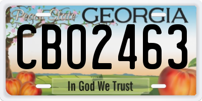 GA license plate CBO2463