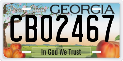GA license plate CBO2467