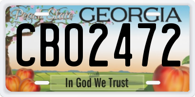 GA license plate CBO2472