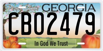 GA license plate CBO2479