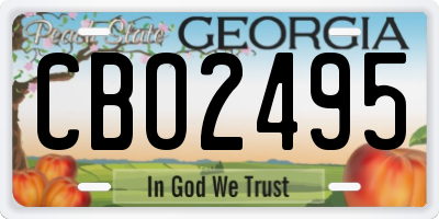 GA license plate CBO2495