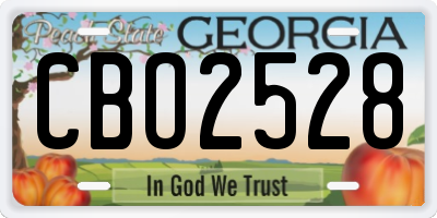 GA license plate CBO2528
