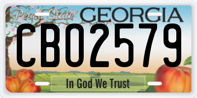 GA license plate CBO2579