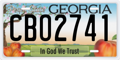 GA license plate CBO2741
