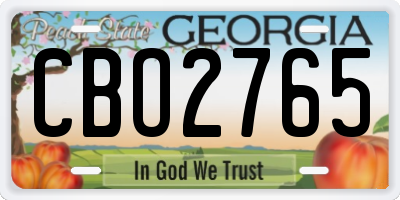 GA license plate CBO2765